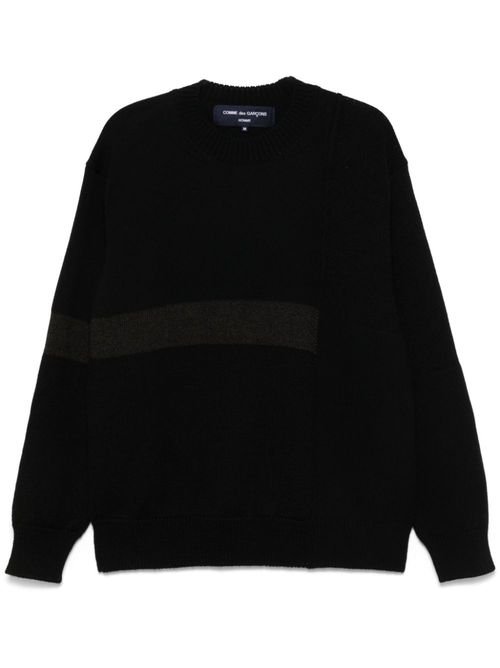 Ribbed-knit sweater - Black