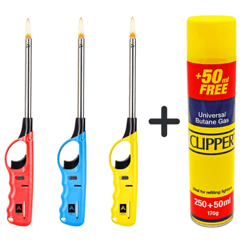 TEMU Bbq Lighters With Refill, Multipack Large Bbq Lighters, Household Refillable Bbq Lighter Gas Refill Utility Lighters Bundle For Cookers, Bbq