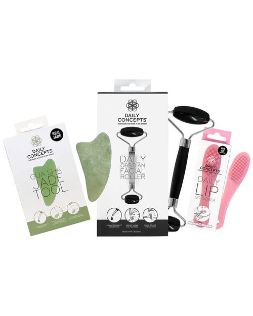 Gua Sha Roller & Silicone Facial Set