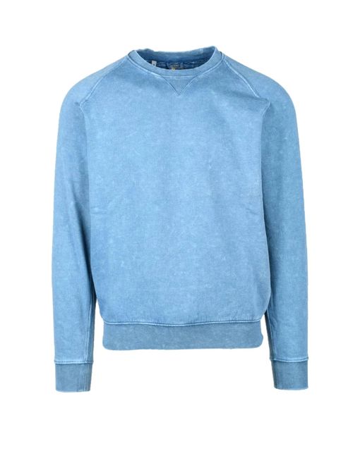 Light Blue Crewneck Polyester Sweatshirt
