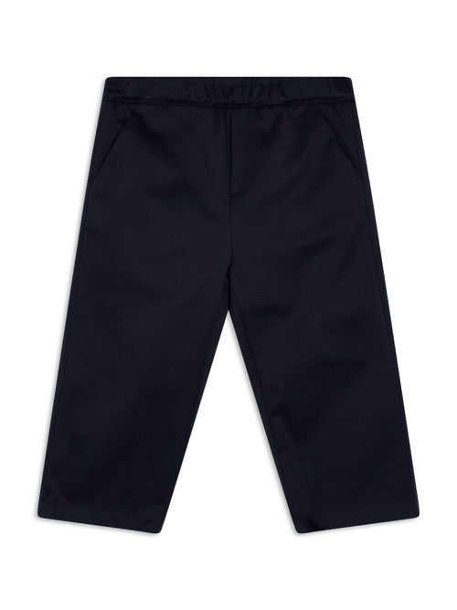 Logo-embroidered trousers - Black
