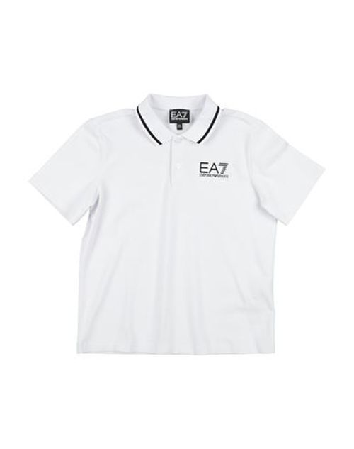 Kid Boy Polo shirt White Size 10 Cotton, Elastane