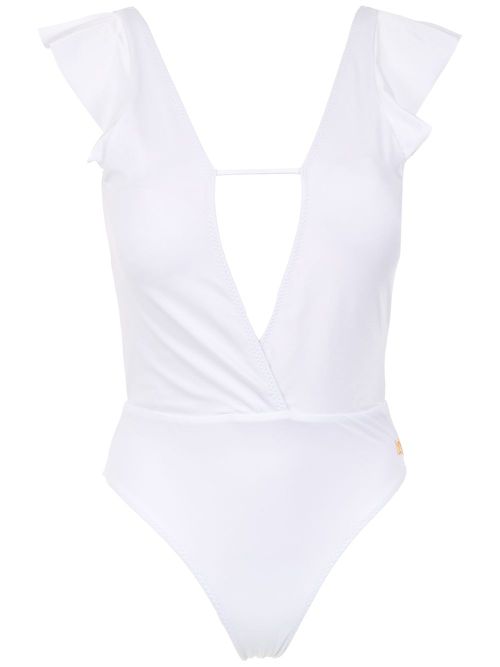 Plain swimsuit - White