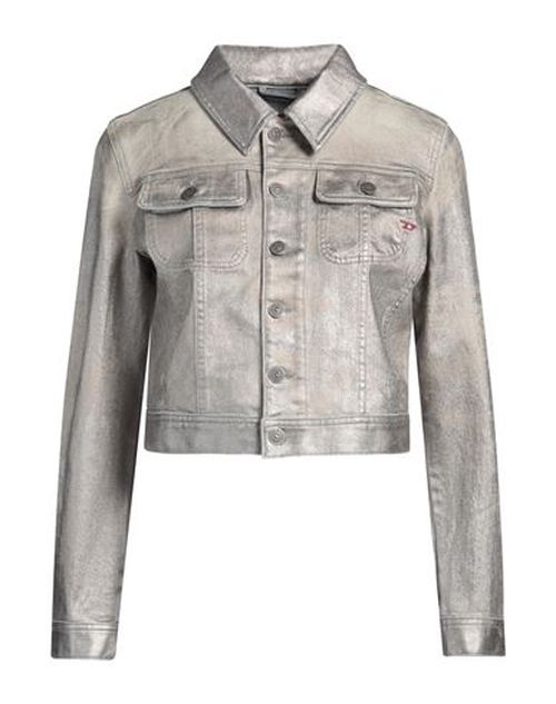 Diesel Woman Denim outerwear Khaki Size S Cotton, Polyester, Elastane