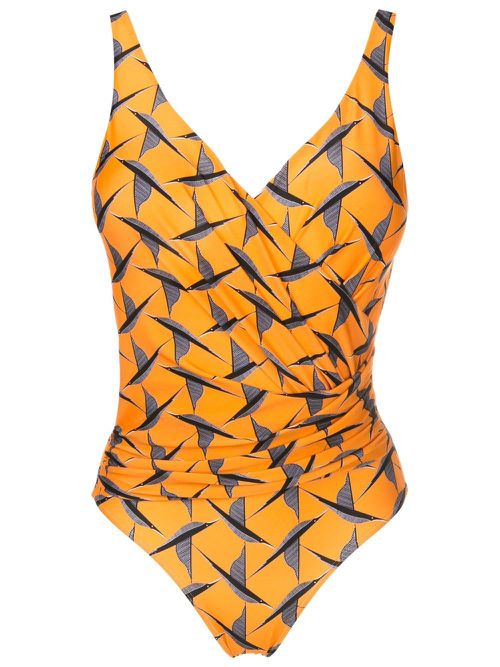 Maísa draped swuimsuit - Orange