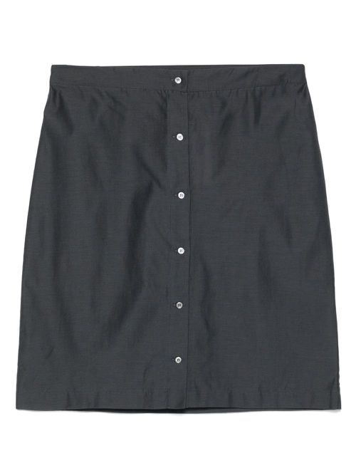 Button-front mini skirt - Grey