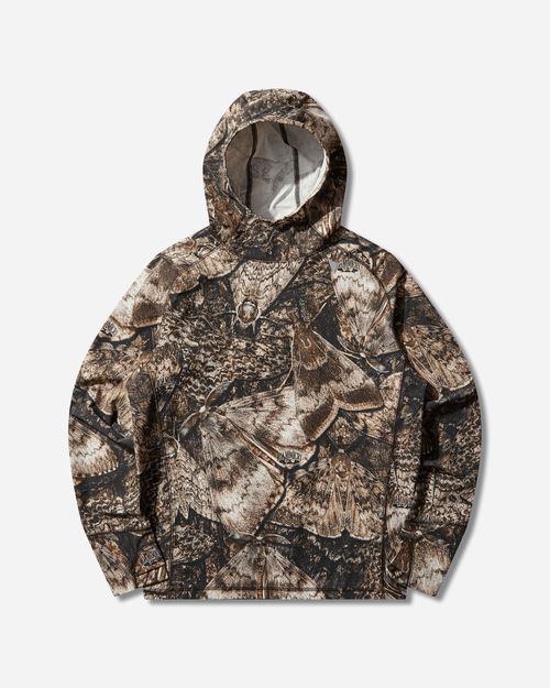 Men s Lio UPF 50+ Baselayer Moth Print Long Sleeve Hoodie Brown