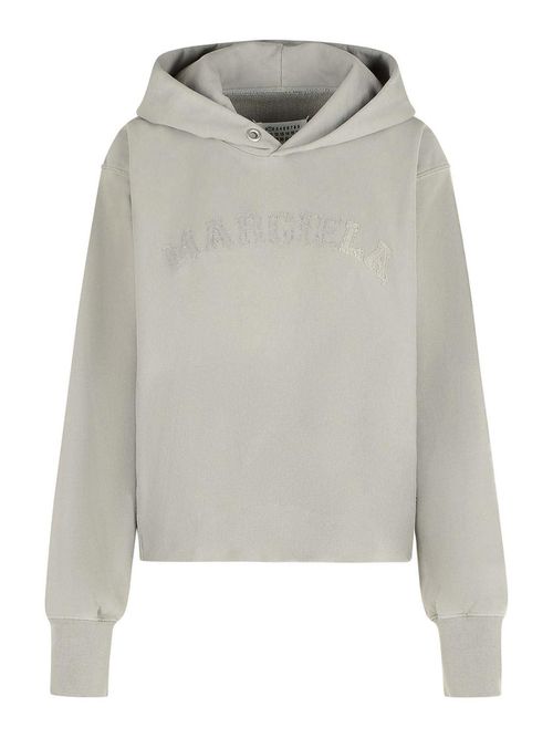 Beige Cotton Hoodie