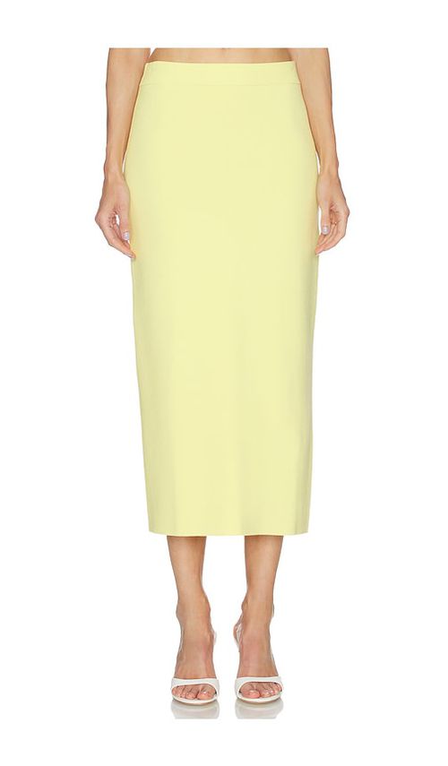 525 America Lucia Knit Midi Skirt in Lemon. - XS also in S, M