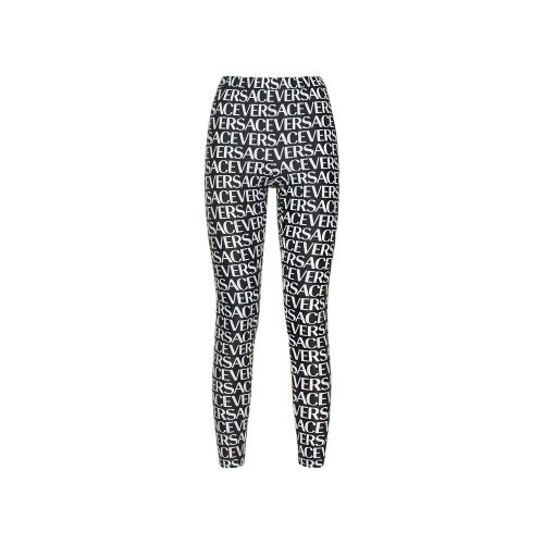 Logo-Print Leggings — Black