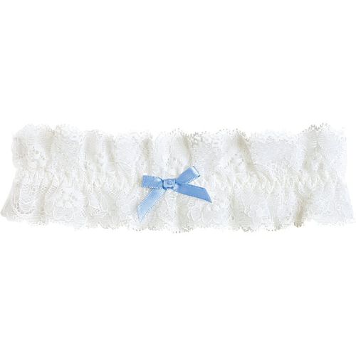 Bluebella Ivory & Blue Bridal Garter in Lace - One