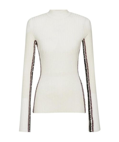 Crochet-trim jumper