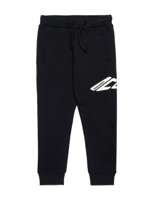Icon cotton track pants - Black