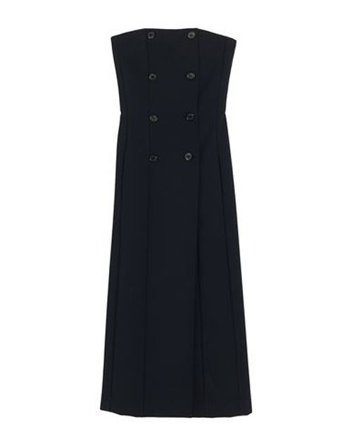 Woman Midi dress Midnight blue Size 4 Polyester, Virgin Wool, Elastane