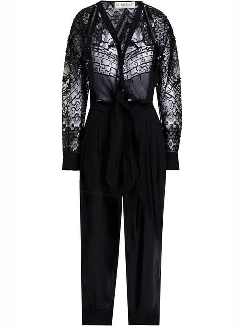 Vivara embroidered jumpsuit - Black