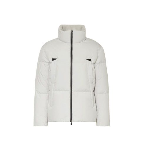 Quilted Down-Filled Polyester Down Jacket — White
