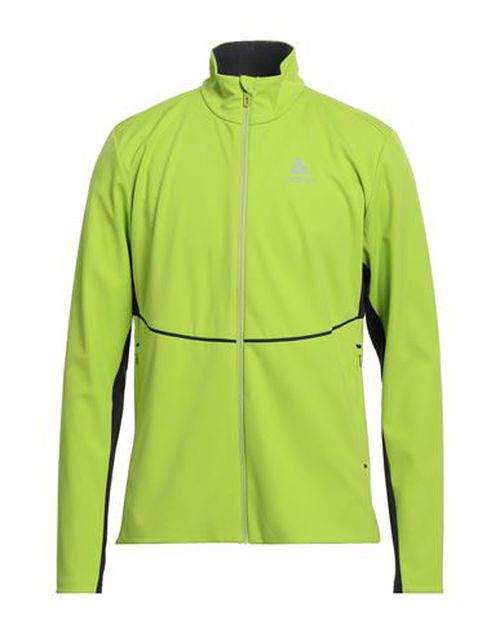 Man Jacket Lime green Size L Polyester, Polyurethane