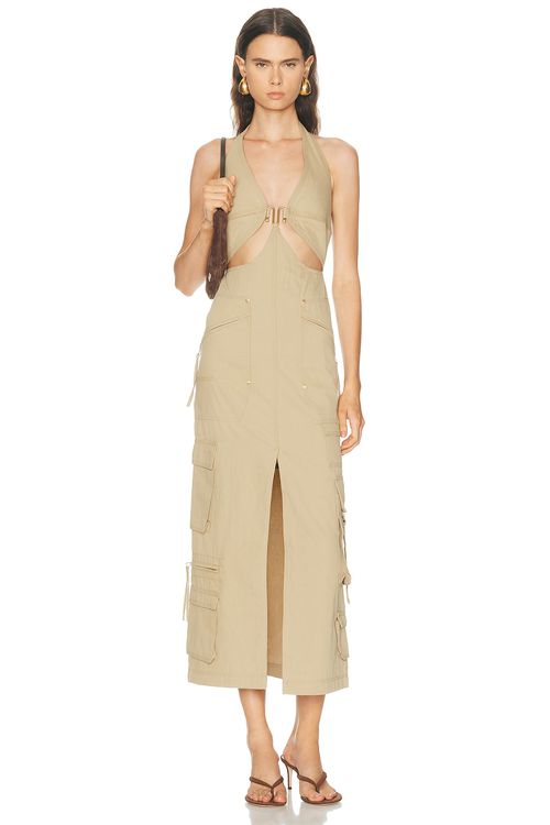Cult Gaia Misaki Dress in Sesame - Beige. 2 also