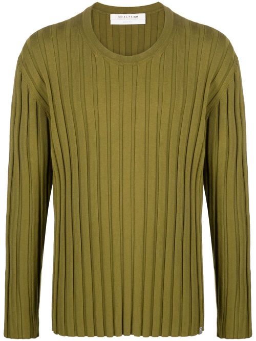 Ribbed-knit jumper - Green
