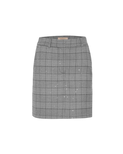Women's Eudora Sequined Prince Of Wales Mini Skirt In Black