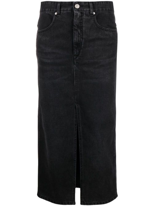 Julicia high-waisted denim skirt - Black