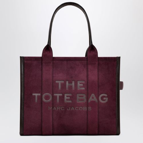 Marc Jacobs The Large Tote Bag In Suede Dark Plu