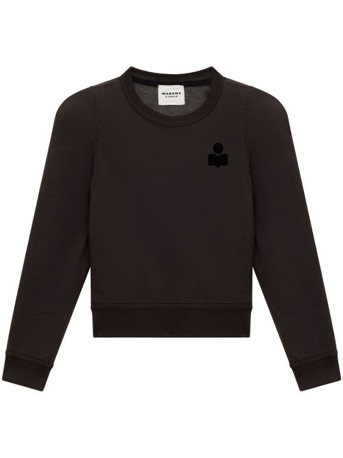 Prissa logo-print cotton sweatshirt - Black