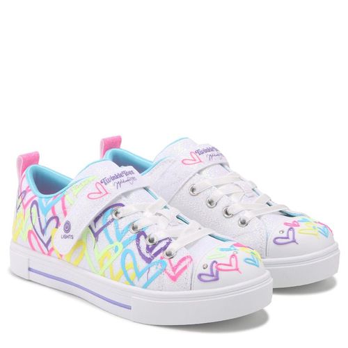 Kids' Twinkle Sparks Light Up Sneaker Toddler/Little Kid Shoes (White Heart Multi)