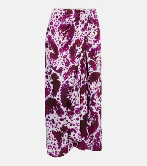 Gathered midi skirt