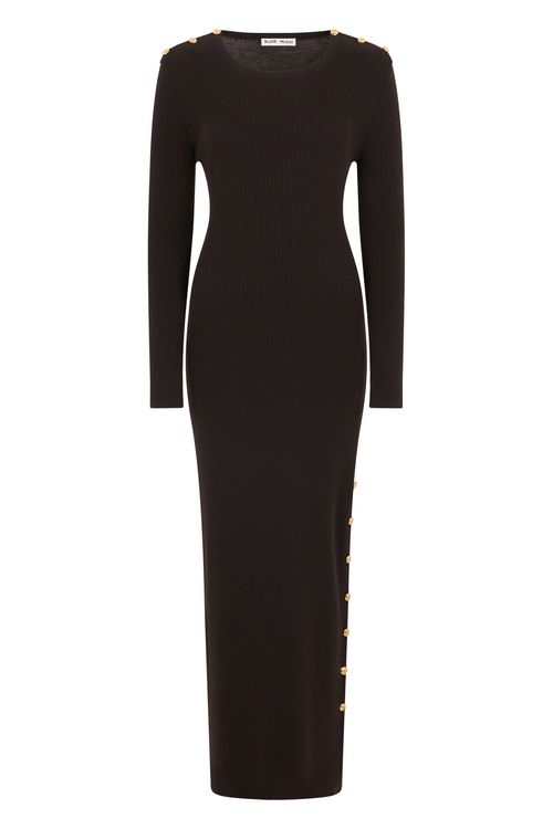 Blazé Milano Long Ribbed Dress - Maxi Length