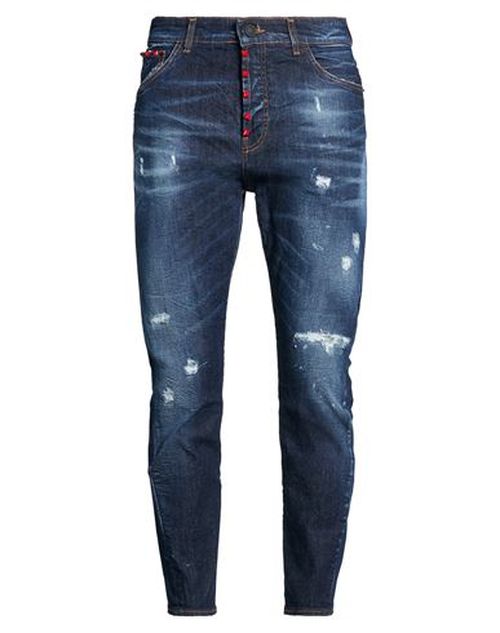 Man Jeans Blue Size 33 Paper, Elastane