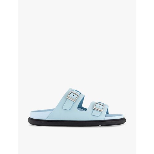 Womens Mineral Blue St Barths Two-strap Leather Sandals