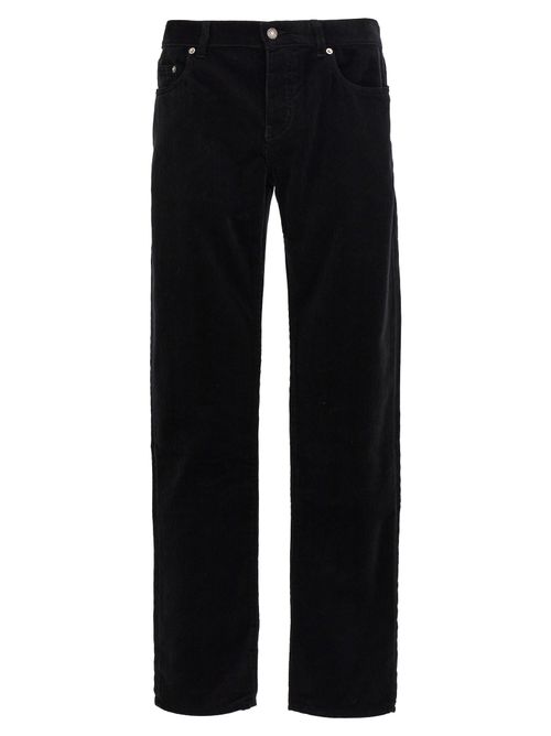 Cotton Corduroy Trousers — Black