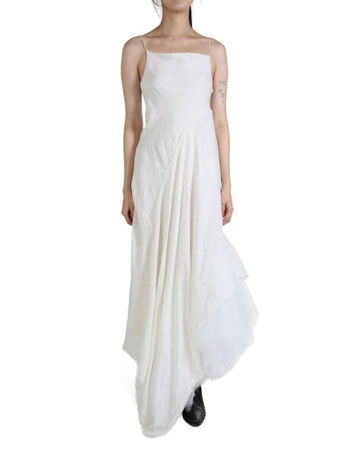 Combi Panneau Tulle Godiva maxi dress - White