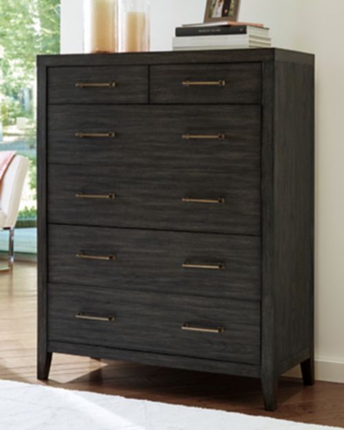 Bellvern 6 Drawer Chest of Drawers, Dark Gray