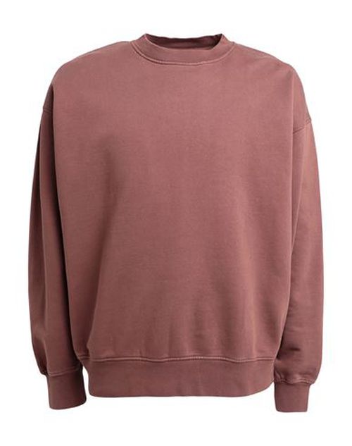 Organic Oversized Crew Sweatshirt Brown