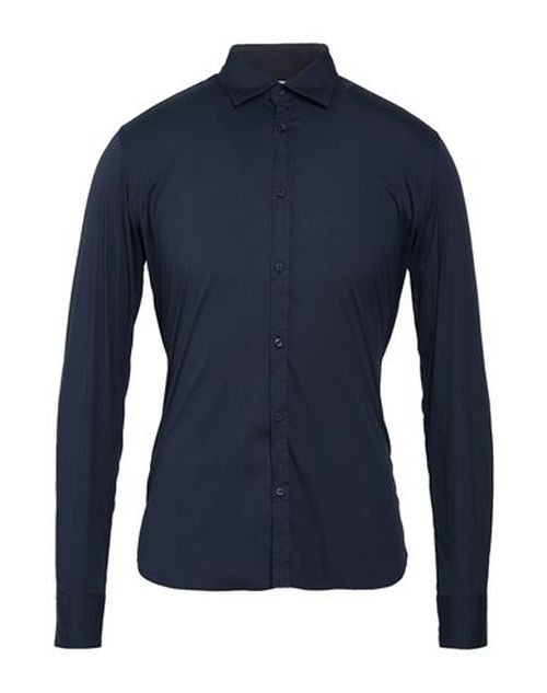 Man Shirt Navy Size 15 Cotton, Polyamide, Elastane