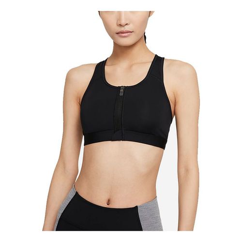 (WMNS) Dri-FIT Swoosh Zip-Front Sports Bra 'Black'