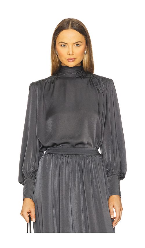 Bardot Revana Satin Tie Neck Blouse in Ivory. 6. Also