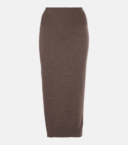 Melk virgin wool midi skirt