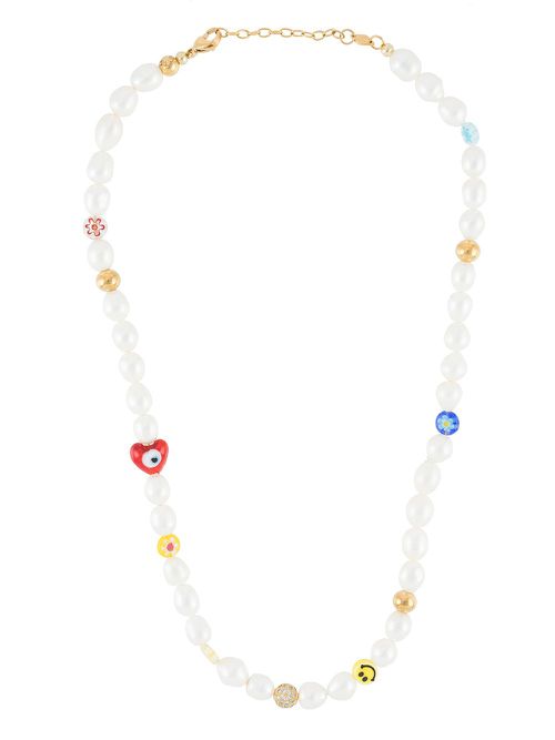 Nialaya Jewelry 여성 beaded pearl necklace - White WNECK154