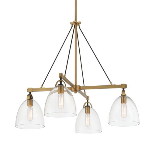 Legacy Brass & Matte Coal Chandelier from the Sommersby Collection