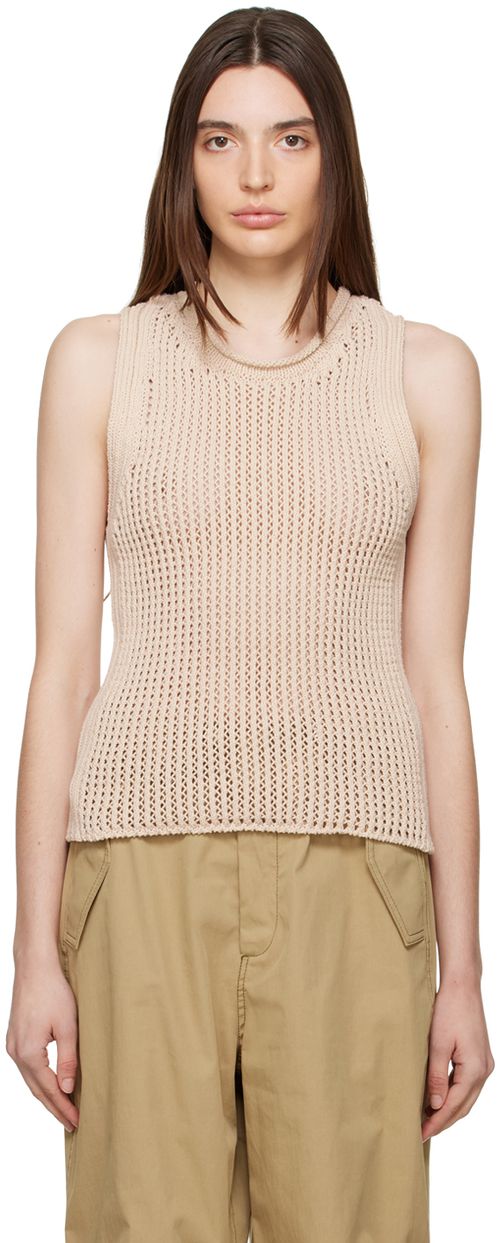 Off white grid tank top