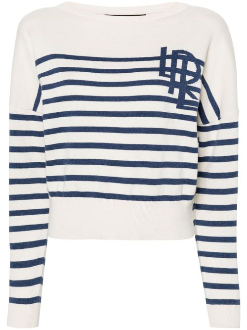 Hainvette striped cotton jumper - Neutrals