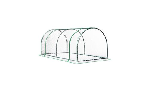 Mini Greenhouse with Pvc Cover, Ideal for Protecting Plants and Seedlings Indoors and Outdoors - Dark Green, Clear