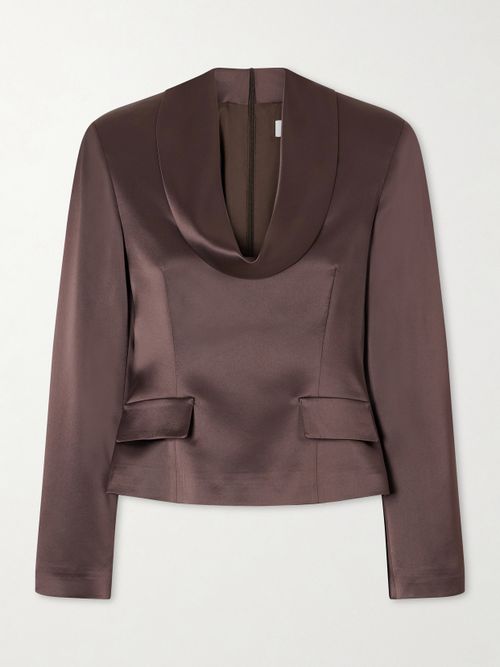 Kendal Satin Blouse - Brown