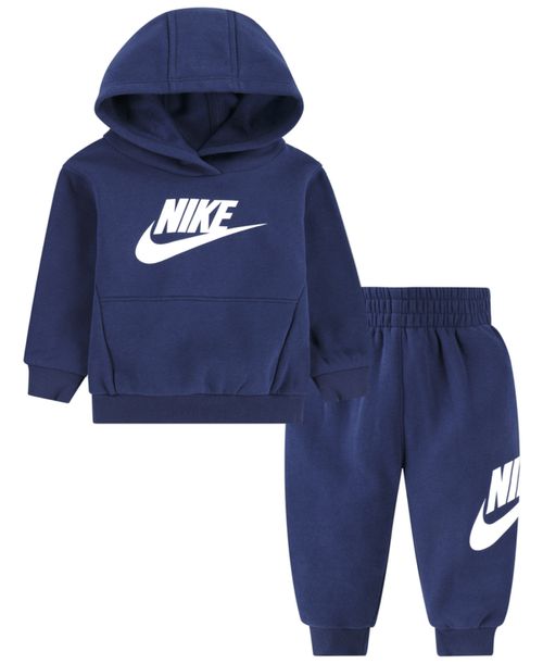 Baby Boys Club Fleece Hoodie and Pants, 2 Piece Set - Midnight Navy