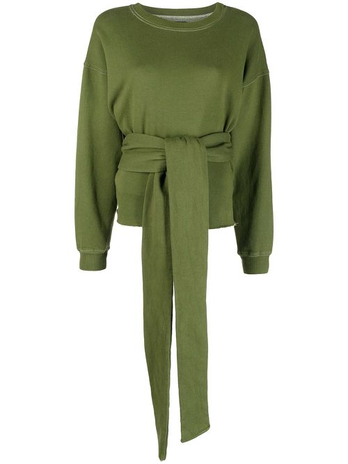 Tied-waist jumper - Green