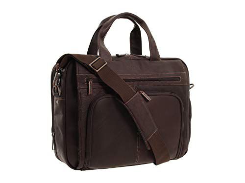 Kenneth Cole Reaction Full-Grain Colombian Leather Briefcase Expandable RFID 15.6" Laptop Computer Business Portfolio Shoulder Bag