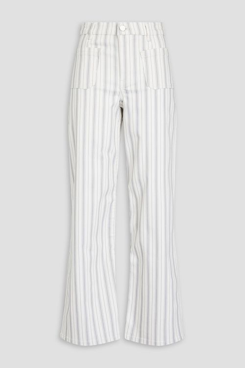 Le Slim Palazza Bardot striped high-rise wide-leg jeans